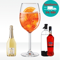 Spritz economico con bitter italiano, spumante secco e seltz